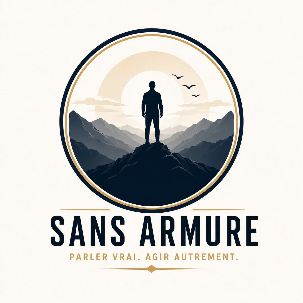 Logo officiel Sans Armure — Parler vrai. Agir autrement.
